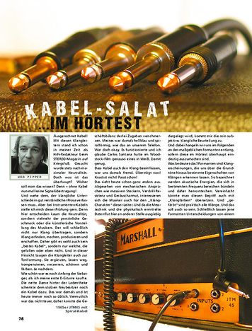 Gitarre & Bass Kabelsalat im Hörtest Gitarre & Bass Kabelsalat im Hörtest