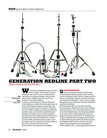Sticks Pearl Redline Hi-Hat-Maschinen Sticks Pearl Redline Hi-Hat-Maschinen