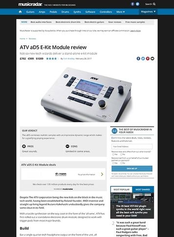 MusicRadar.com ATV aD5 E-Kit Module MusicRadar.com ATV aD5 E-Kit Module