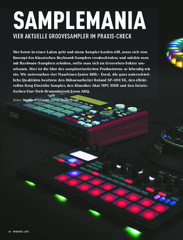 Keyboards VIER AKTUELLE GROOVESAMPLER IM PRAXIS-CHECK Keyboards VIER AKTUELLE GROOVESAMPLER IM PRAXIS-CHECK