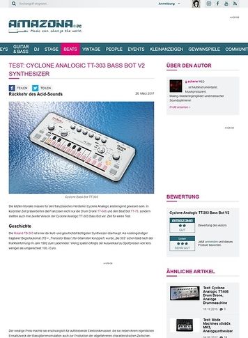 Amazona.de Cyclone Analogic TT-303 Bass Bot Amazona.de Cyclone Analogic TT-303 Bass Bot