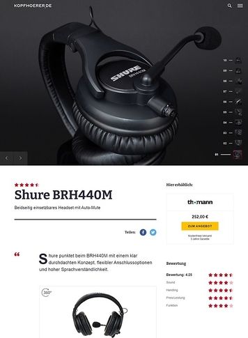 Kopfhoerer.de Shure BRH 440M Kopfhoerer.de Shure BRH 440M