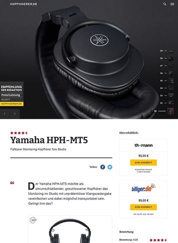 Kopfhoerer.de Yamaha HPH-MT5 Kopfhoerer.de Yamaha HPH-MT5