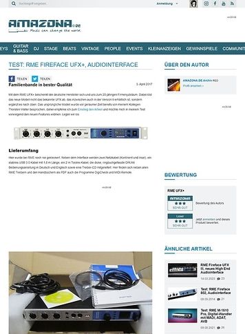 Amazona.de RME Fireface UFX+ Amazona.de RME Fireface UFX+