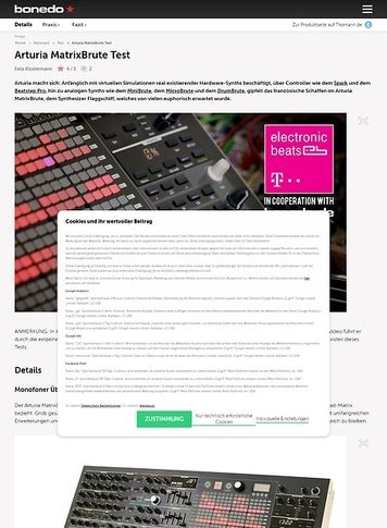Bonedo.de Arturia MatrixBrute Bonedo.de Arturia MatrixBrute