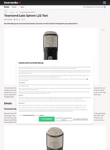 Bonedo.de Townsend Labs Sphere L22 Bonedo.de Townsend Labs Sphere L22