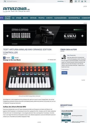 Amazona.de Arturia Minilab MKII Amazona.de Arturia Minilab MKII