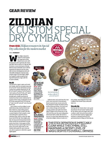 Rhythm Zildjian K Custom Special Dry Cymbals Rhythm Zildjian K Custom Special Dry Cymbals