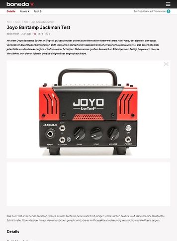 Bonedo.de Joyo Bantamp Jackman Bonedo.de Joyo Bantamp Jackman