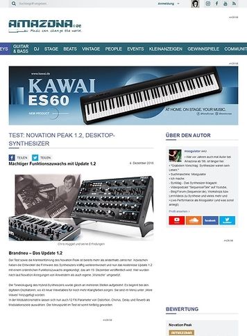 Amazona.de Novation Peak Amazona.de Novation Peak