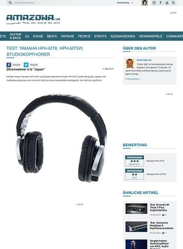 Amazona.de Yamaha HPH-MT8, HPH-MT5W Amazona.de Yamaha HPH-MT8, HPH-MT5W