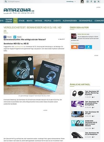 Amazona.de Sennheiser HD 8 DJ vs. HD 25 Amazona.de Sennheiser HD 8 DJ vs. HD 25