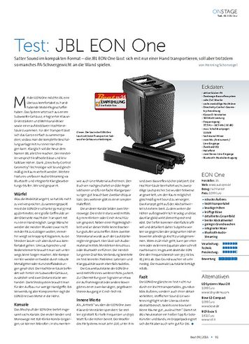 Beat Test: JBL EON One Beat Test: JBL EON One