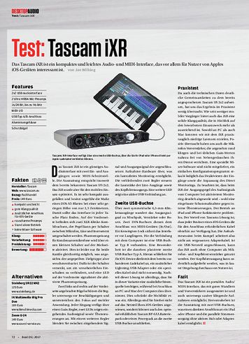 Beat Tascam iXR, sE Electronics X1 A, Korg plugKEY Beat Tascam iXR, sE Electronics X1 A, Korg plugKEY