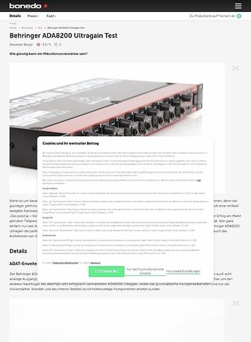 Bonedo.de Behringer ADA8200 Ultragain Bonedo.de Behringer ADA8200 Ultragain