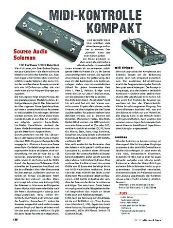 Gitarre & Bass Source Audio Soleman Gitarre & Bass Source Audio Soleman