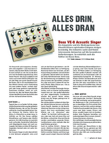 Gitarre & Bass Boss VE-8 Acoustic Singer Gitarre & Bass Boss VE-8 Acoustic Singer