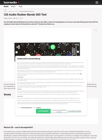 Bonedo.de IGS Audio Rubber Bands 500 Bonedo.de IGS Audio Rubber Bands 500