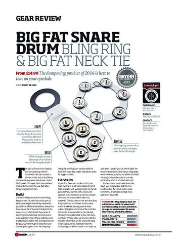 Rhythm Big Fat Snare Drum Bling Ring & Big Fat Neck Tie Rhythm Big Fat Snare Drum Bling Ring & Big Fat Neck Tie