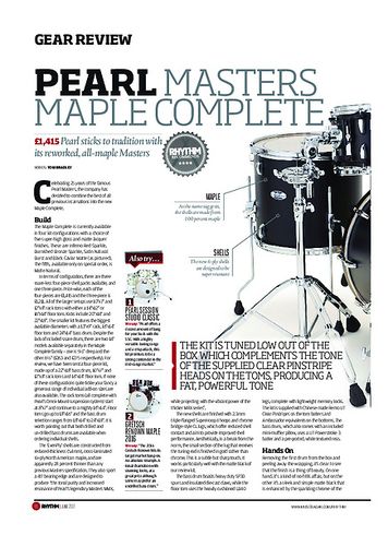 Rhythm Pearl Masters Maple Complete Rhythm Pearl Masters Maple Complete