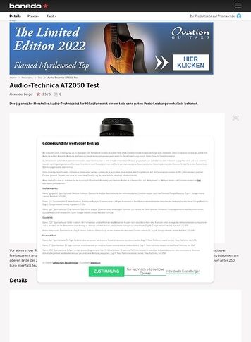 Bonedo.de Audio-Technica AT2050 Bonedo.de Audio-Technica AT2050