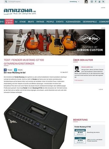 Amazona.de Fender Mustang GT100 Amazona.de Fender Mustang GT100