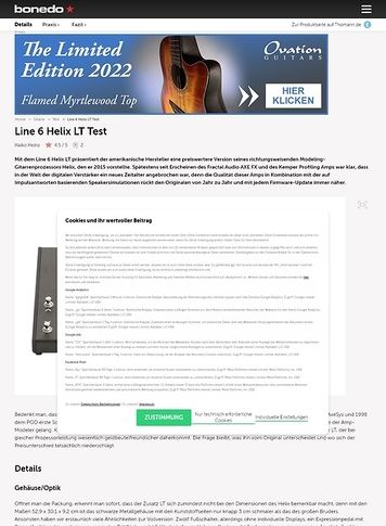 Bonedo.de Line 6 Helix LT Bonedo.de Line 6 Helix LT