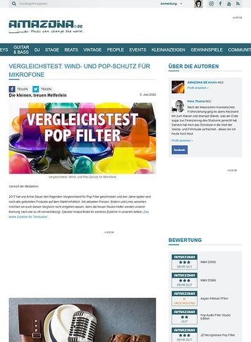 Amazona.de Vergleichstest: Pop Filter Amazona.de Vergleichstest: Pop Filter