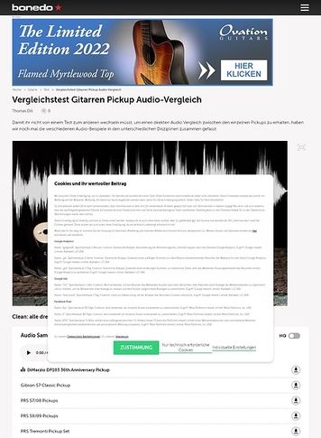 Bonedo.de Pickup Testmarathon Audio Vergleich Bonedo.de Pickup Testmarathon Audio Vergleich