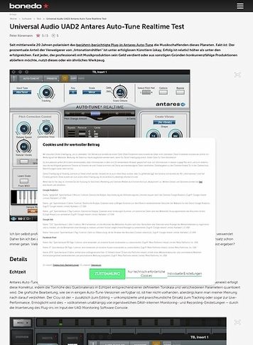 Bonedo.de Universal Audio UAD2 Antares Auto-Tune Realtime Bonedo.de Universal Audio UAD2 Antares Auto-Tune Realtime