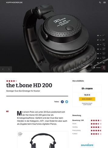 Kopfhoerer.de the t.bone HD 200 Kopfhoerer.de the t.bone HD 200