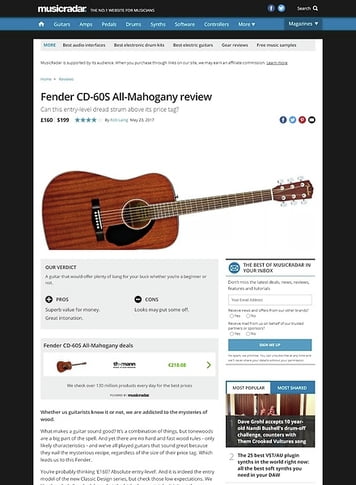 MusicRadar.com Fender CD-60S All-Mahogany MusicRadar.com Fender CD-60S All-Mahogany