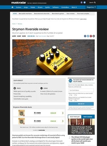 MusicRadar.com Strymon Riverside MusicRadar.com Strymon Riverside