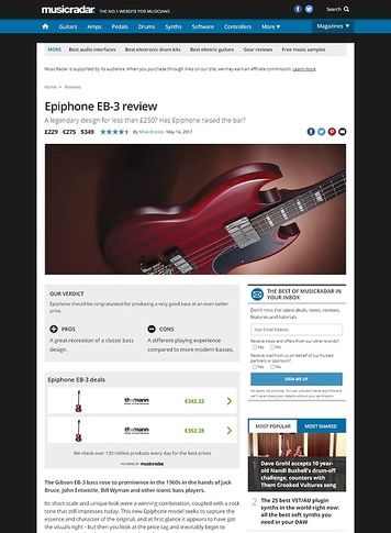 MusicRadar.com Epiphone EB-3 MusicRadar.com Epiphone EB-3