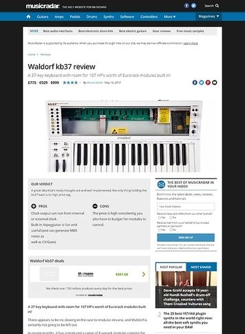 MusicRadar.com Waldorf kb37 MusicRadar.com Waldorf kb37