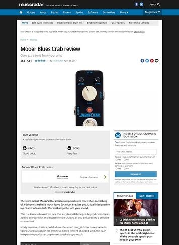 MusicRadar.com Mooer Blues Crab MusicRadar.com Mooer Blues Crab