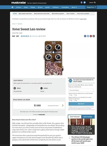 MusicRadar.com Xvive Sweet Leo MusicRadar.com Xvive Sweet Leo