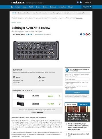 MusicRadar.com Behringer X AIR XR18 MusicRadar.com Behringer X AIR XR18