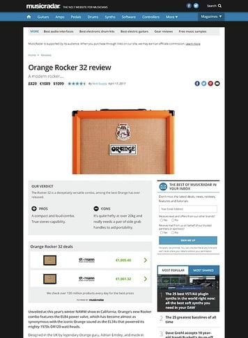 MusicRadar.com Orange Rocker 32 MusicRadar.com Orange Rocker 32