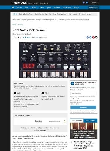 MusicRadar.com Korg Volca Kick MusicRadar.com Korg Volca Kick