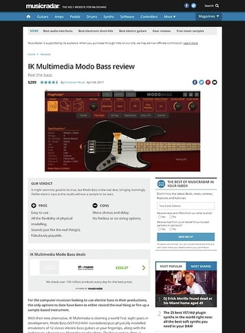 MusicRadar.com IK Multimedia Modo Bass MusicRadar.com IK Multimedia Modo Bass