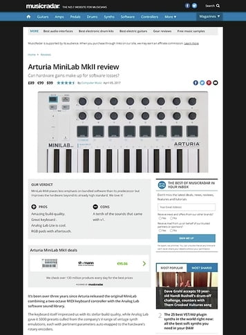 MusicRadar.com Arturia MiniLab MkII MusicRadar.com Arturia MiniLab MkII