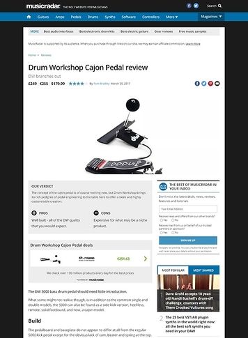 MusicRadar.com Drum Workshop Cajon Pedal MusicRadar.com Drum Workshop Cajon Pedal