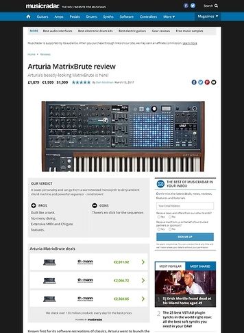 MusicRadar.com Arturia MatrixBrute MusicRadar.com Arturia MatrixBrute