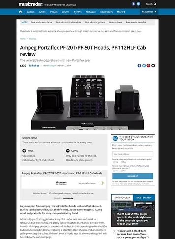MusicRadar.com Ampeg Portaflex PF-20T/PF-50T Heads, PF-112HLF Cab MusicRadar.com Ampeg Portaflex PF-20T/PF-50T Heads, PF-112HLF Cab