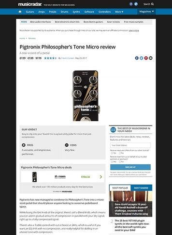MusicRadar.com Pigtronix Philosopher's Tone Micro MusicRadar.com Pigtronix Philosopher's Tone Micro