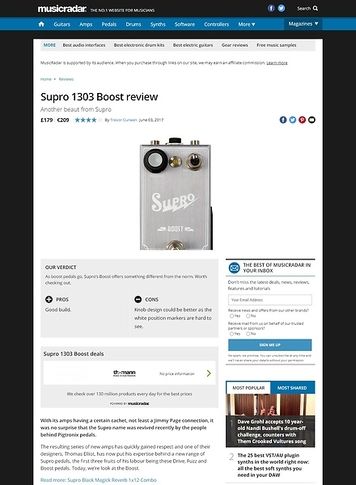 MusicRadar.com Supro 1303 Boost MusicRadar.com Supro 1303 Boost