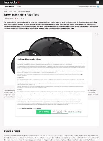Bonedo.de RTom Black Hole Pads Bonedo.de RTom Black Hole Pads