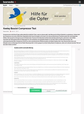 Bonedo.de Keeley Bassist Compressor Bonedo.de Keeley Bassist Compressor