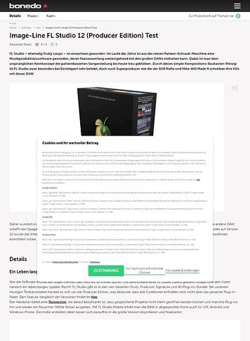 Bonedo.de Image-Line FL Studio 12 (Producer Edition) Bonedo.de Image-Line FL Studio 12 (Producer Edition)
